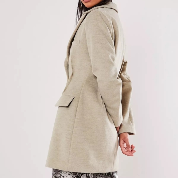 Missguided Petite Stone Dart Detail Formal Coat - Picture 4 of 4